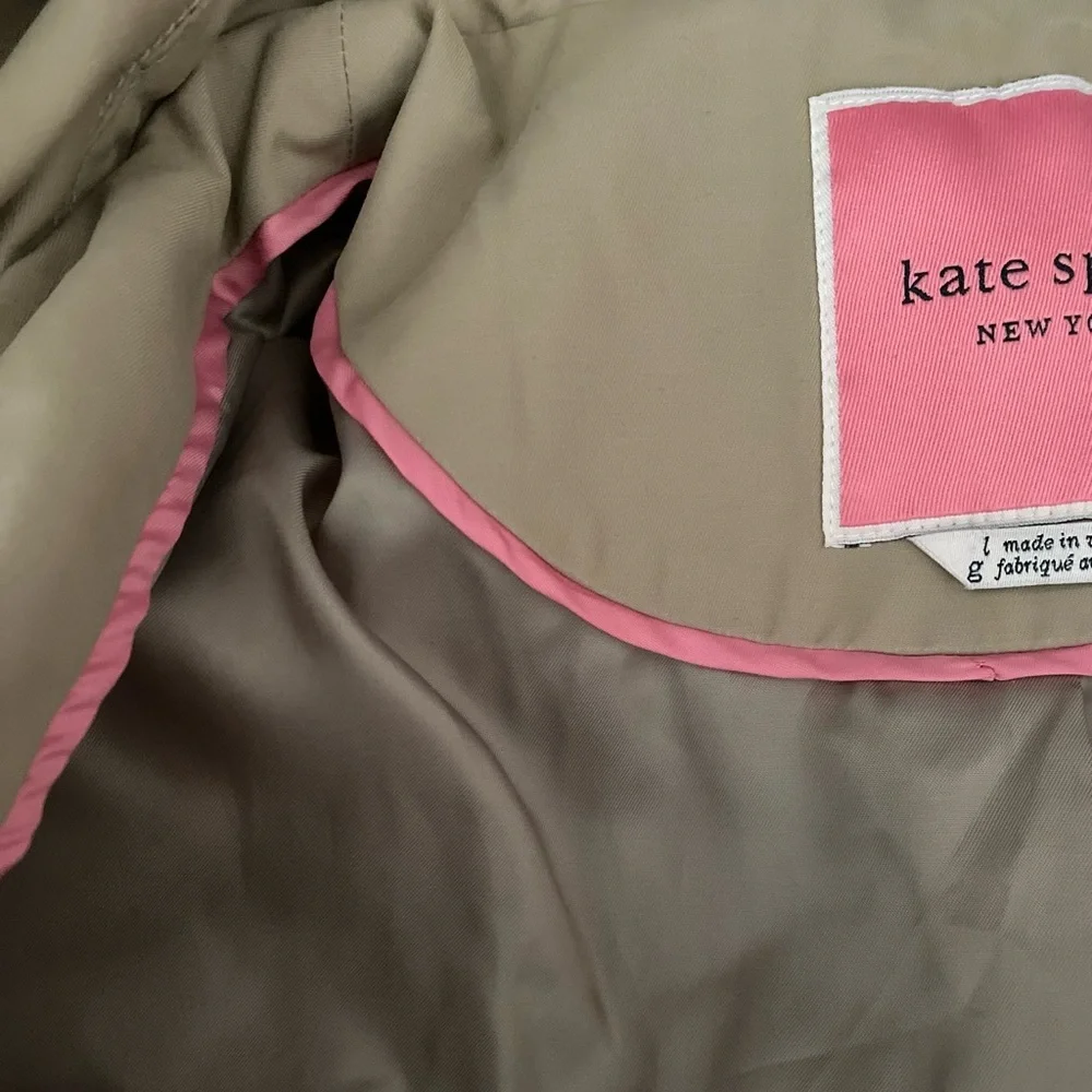 KATE SPADE NEW YORK Double Breasted Belted Trench Coat